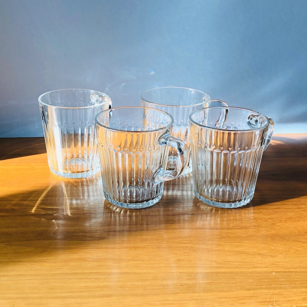 Ikea Drombild Clear Glass Mugs - Set of 4 - Picture 4 of 5